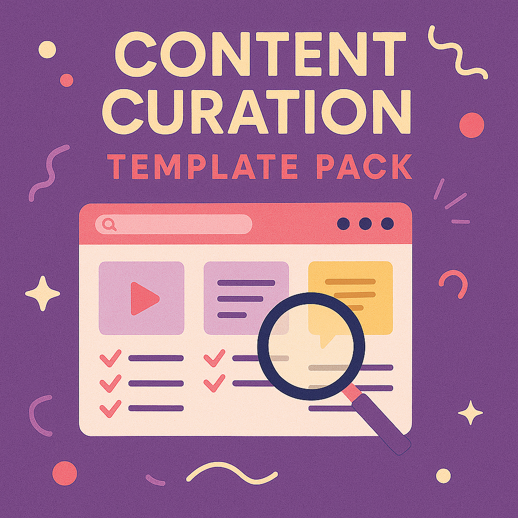Paquete de plantillas de curación de contenido