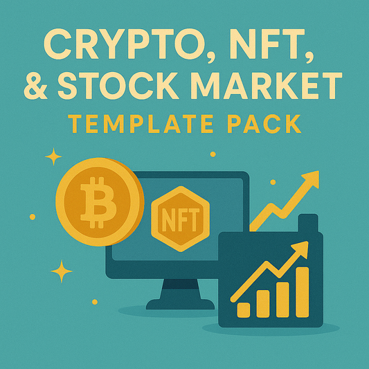 Paquete de plantillas para criptomonedas, NFT y bolsa